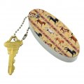 Graphics More Horses Southwestern Border Pattern Floating Keychain Oval Foam Fishing Boat Buoy Key Float
