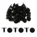 Uxcell 40 Pcs 6mm Hole Dia 25mm Head Plastic Rivets Fastener Push Clips For Car