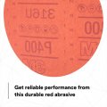 3m Hookit Red Abrasive Sanding Discs 01222 No Hole 6 In 180 Grade Pack Of 50 For Auto Primer E-coat
