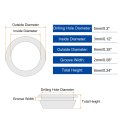 38 Pcs Rubber Grommets 3mm Id 5mm Drill Hole Double Sided Hollow Firewall Plugs Round Electrical Wiring Gasket Black