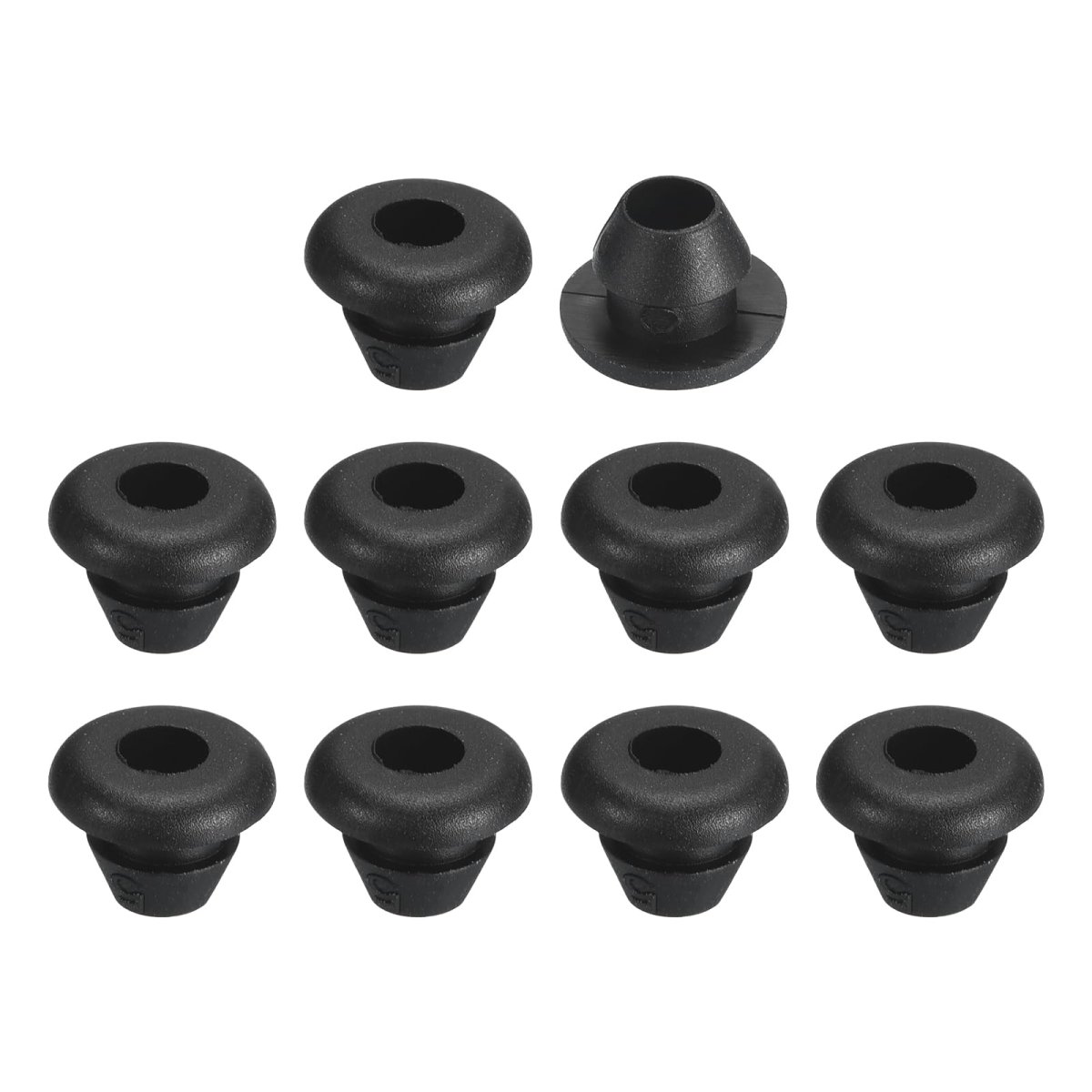 38 Pcs Rubber Grommets 3mm Id 5mm Drill Hole Double Sided Hollow Firewall Plugs Round Electrical Wiring Gasket Black