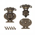 Uxcell 2 Sets Wood Case Chest Box Rectangle Clasp Closure Hasp Latches Bronze Tone 47 X 37mm