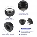 M6x1mm Flange Nylon Insert Lock Nuts 50pcs Aluminum Alloy Metric Hex Self Locking For Industrial Construction Fasteners Black