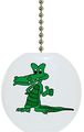 Kids Green Crocodile Solid Ceramic Fan Pull 
