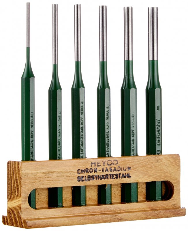 Heyco 1566000021 Parallel Pin Punch Set 1566 In Bench Stand