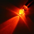 Uxcell 50pcs 5mm Pre Wired Led Red Dc24v Clear Lens Light Emitting Diodes