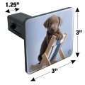 Lab Labrador Puppy Dog In Beach Lounger Chair Tow Trailer Hitch Cover Plug Insert