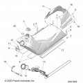 Polaris Snowmobile Tank Trim Rear Genuine Oem Part Qty 1