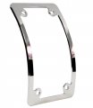 Curved Motorcycle License Plate Frame Chrome Standard 4x7 In Size 