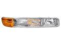 Passenger Right Rh Side Park Signal Marker Lamp For 1999 To 2007 Gmc Sierra And 2000 2006 Yukon Xl Clear Lens Chrome Part 