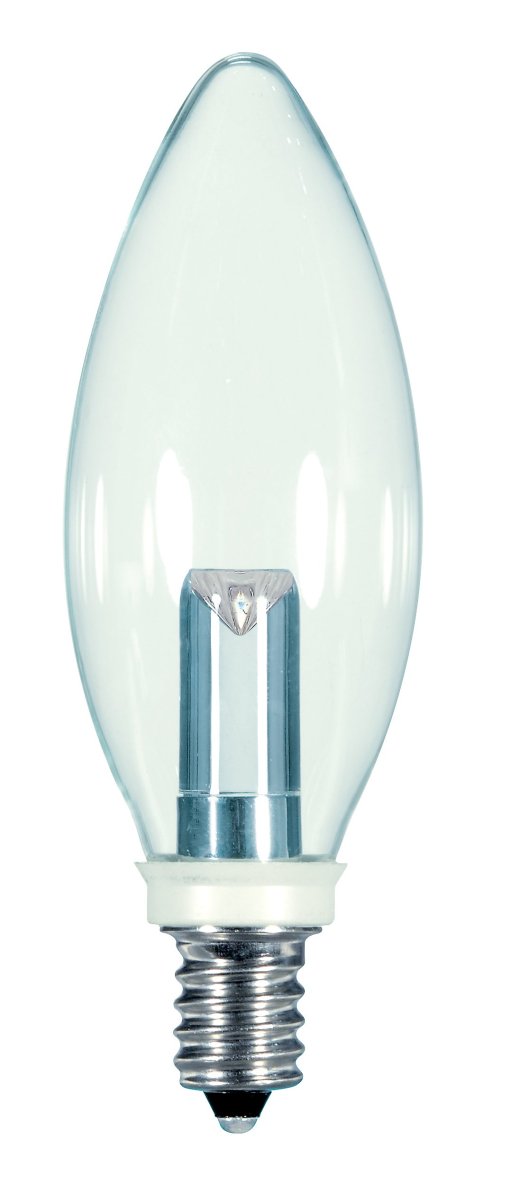 S9152 Led Light Bulb Watt 120 Volt Ba9 1 2 Clear 2700k E12 Candelabra Base 12 Pack
