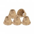 Aspen Creative 51004-5 Empire Clip-on Chandelier Lamp Shade Water Hyacinth 3 Top X 6 Bottom 4 Slant Height Set Of 5 