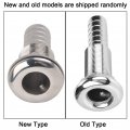 Qiilu Stainless Steel Thru-hull Fitting Hose Barb Marine Barbed Thru Drain