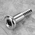 Qiilu Stainless Steel Thru-hull Fitting Hose Barb Marine Barbed Thru Drain