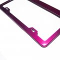 Uframe Stainless Steel License Plate Frame Holder 2 Screw Holes W Adjustable Space Hot Pink