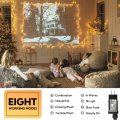 165ft 500 Led String Lights Warm White Starry Fairy With Green Wire 8 Modes Plug In Decorative For Indoor Outdoor Wedding And