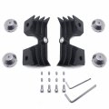 Httmt- Black Finned Headbolt Bridge Spark Plug Head Bolt Cover Compatible With 2004 Up Sportster Xl P N Mt454-003-mbk