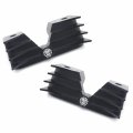 Httmt- Black Finned Headbolt Bridge Spark Plug Head Bolt Cover Compatible With 2004 Up Sportster Xl P N Mt454-003-mbk