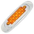 6 5 In 16 Led Oval Trailer Side Marker Light Amber Lens Waterproof Surface Mount Clearance For Freightliner Kenworth And 