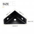 Uxcell 10pcs Angle Corner Brackets 38mm X Cold Rolled Steel Braces Joining Support With Screws For Desk Bed Edge Black