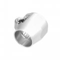 X Autohaux An8 Hex Car Hose Finisher Flexible Rubber Pipe Clamp With Screw Band Adapter Fitting For Oil Fuel Water Tube Silver