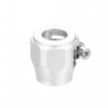 X Autohaux An8 Hex Car Hose Finisher Flexible Rubber Pipe Clamp With Screw Band Adapter Fitting For Oil Fuel Water Tube Silver