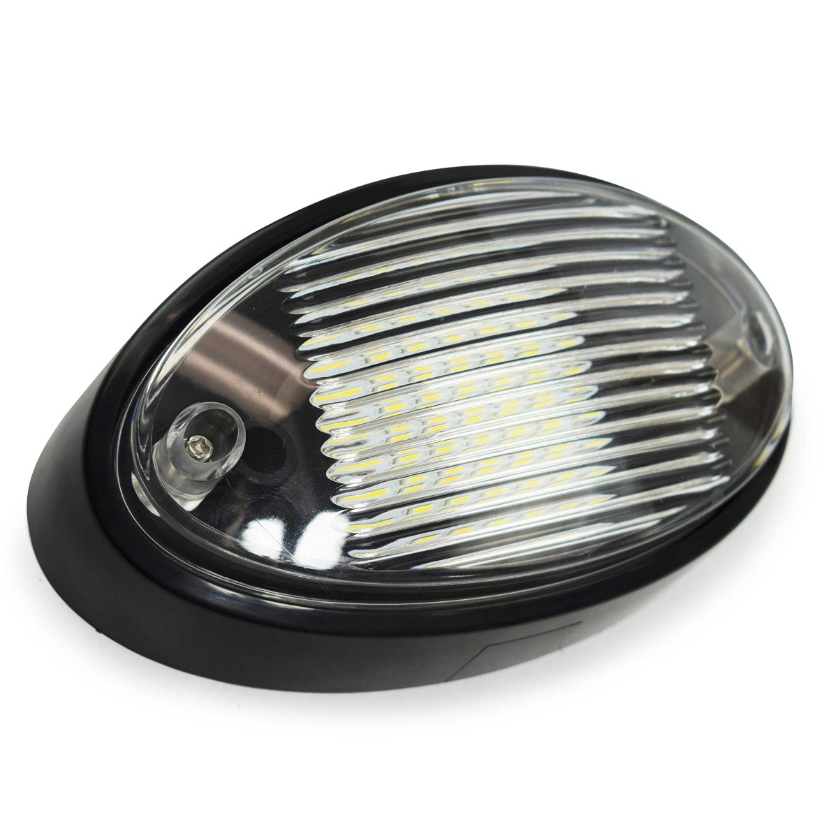 Led Rv Exterior Porch Utility Light Oval 12v 300 Lumen Lighting Fixture For Rvs Trailers Campers And 5th Wheels Black Base