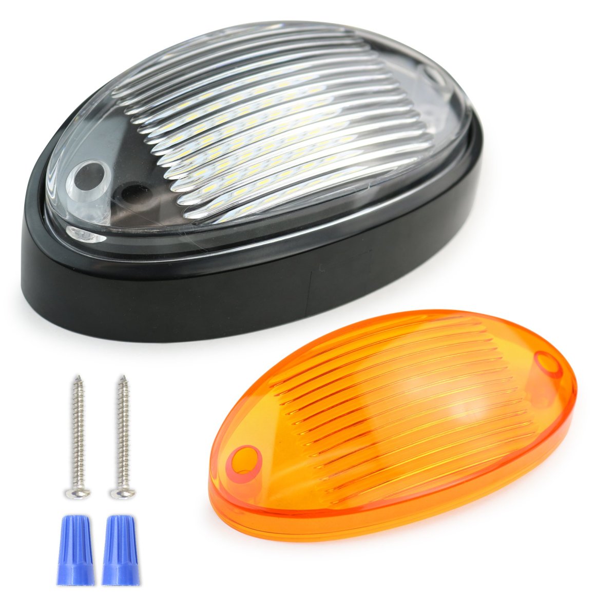 Led Rv Exterior Porch Utility Light Oval 12v 300 Lumen Lighting Fixture For Rvs Trailers Campers And 5th Wheels Black Base