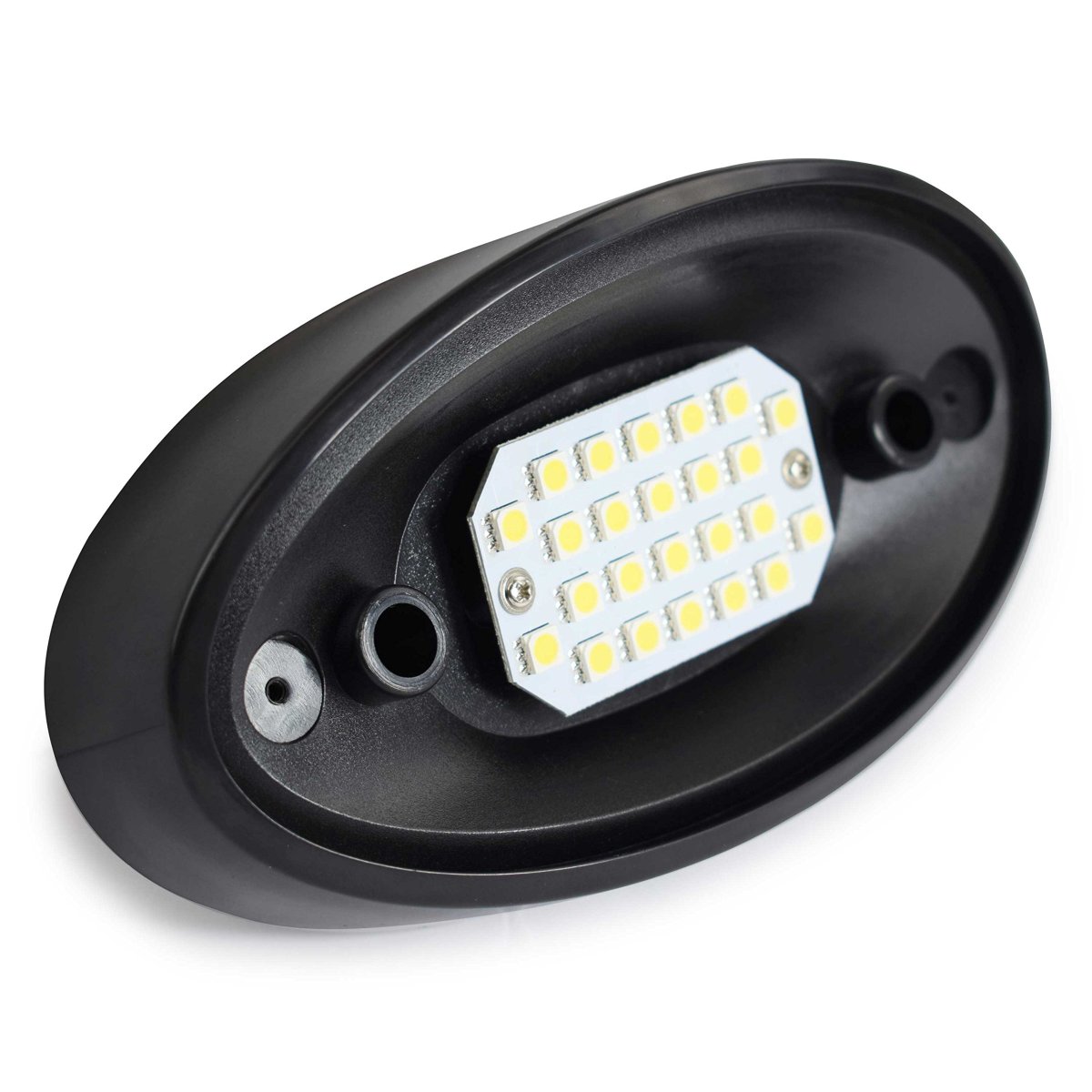 Led Rv Exterior Porch Utility Light Oval 12v 300 Lumen Lighting Fixture For Rvs Trailers Campers And 5th Wheels Black Base