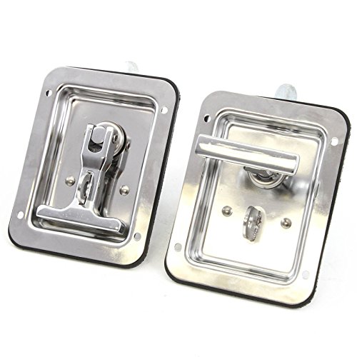 2 Trailer Door Latch T-handle Large Lock Stainless Keys Camper Rv Truck Toolbox