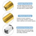 Uxcell Metric Thread Tap M8 X 1 25 H2 Titanium Coated M35 High Speed Steel Straight Flute Screw Milling Machine Taps Threading
