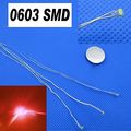 10pcs X 8v-12v Pre Wired Bright Red 0603 Smd Led Lamp Light 2mm Square 20cm