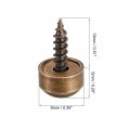 Uxcell 8pcs Decorative Screws With Caps 9mm Dia Brass Mirror Fixing Fasteners For Mirrors Tables Furniture Bronze