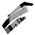 38pcs 5d Black Carbon Fiber Grain Car Interior Decor Trims Stickers Decals Compatible For Acura Tsx 2009-2014