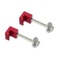 2pcs J-hook Crossover Aluminum Car Truck Toolbox Mounting Kit For Pickup Tool Box Mount Tie Downs Anodized Surface With 