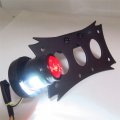 Smt-black Horizontal Vertical Zigzag Side Mount License Plate Bracket Black Round Led Tail Brake Light Integrated Compatible