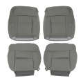 Artificial Leather Front Driver And Passager Side Bottom Top Lean Back Seat Cover Gray Replacement For F150 2004-2008 