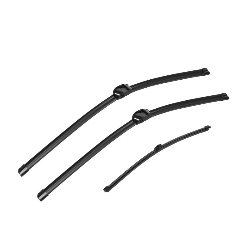 Acropix 26 14 Front Rear Windshield Wiper Blade Set Fit For Volkswagen Touareg Porsche Cayenne With Side-lock Pack Of 3 Black