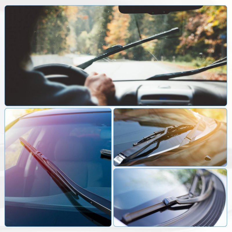 Acropix 26 14 Front Rear Windshield Wiper Blade Set Fit For Volkswagen Touareg Porsche Cayenne With Side-lock Pack Of 3 Black