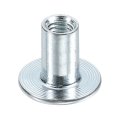 M6 T-nuts 12pcs Carbon Steel Tee Nut Round Base Weld Nuts 15mm Height Through Hole Flange Insert Female Thread Plate Silver 