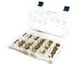 Brass Solid Knurled Thumb Nut Fastener Assortment Kit 196pcs Inch Sizes 