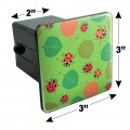 Lots Of Ladybugs And Leaves Pattern Tow Trailer Hitch Cover Plug Insert