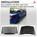 Hecasa Rear Window Louver Compatible With 2016-2023 Chevy Camaro Sun Shade Windshield Cover Vents Matte Black