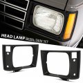G-plus Headlight Door Set With Corner Light Hole Compatible Chevy S10 Base 1982-1990 Fit Gmc S15 Jimmy Sierra Grande 15653682