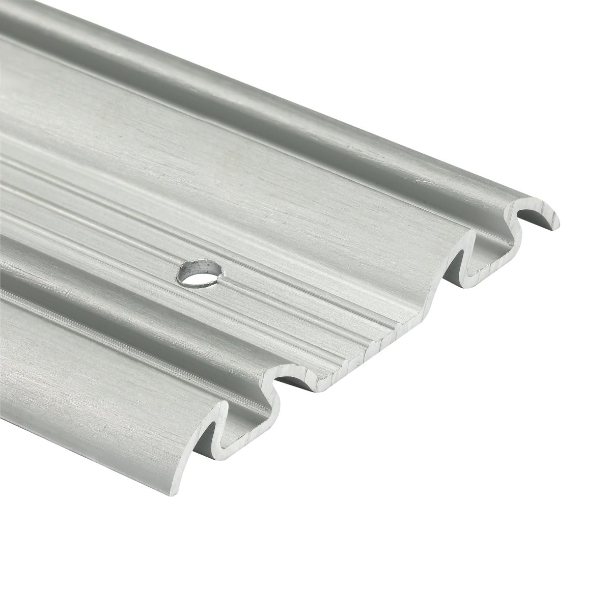 N 6875 By Pass Mirror Door Bottom Track 48 In Roll Formed Steel Satin Nickel Single Pack