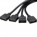 Uxcell Rgb Splitter Cable 1 Female To 4 Pin Extension Connector Cord Wire For 5050 3528 Led Light Strips 30cm Length