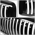 Auto Dynasty Glossy Black Vertical Front Hood Bumper Grille Grill Compatible With Dodge Ram 1500 2500 3500 06-09