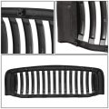 Auto Dynasty Glossy Black Vertical Front Hood Bumper Grille Grill Compatible With Dodge Ram 1500 2500 3500 06-09