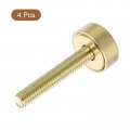 Uxcell 4pcs Brass Decorative Screws With Caps 12 Mm Mirror Cap Cover Nails Fasteners For Furniture Gold