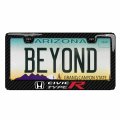 Ipick Image For Honda Civic Type-r Black Real 3k Carbon Fiber Finish Abs Plastic License Plate Frame